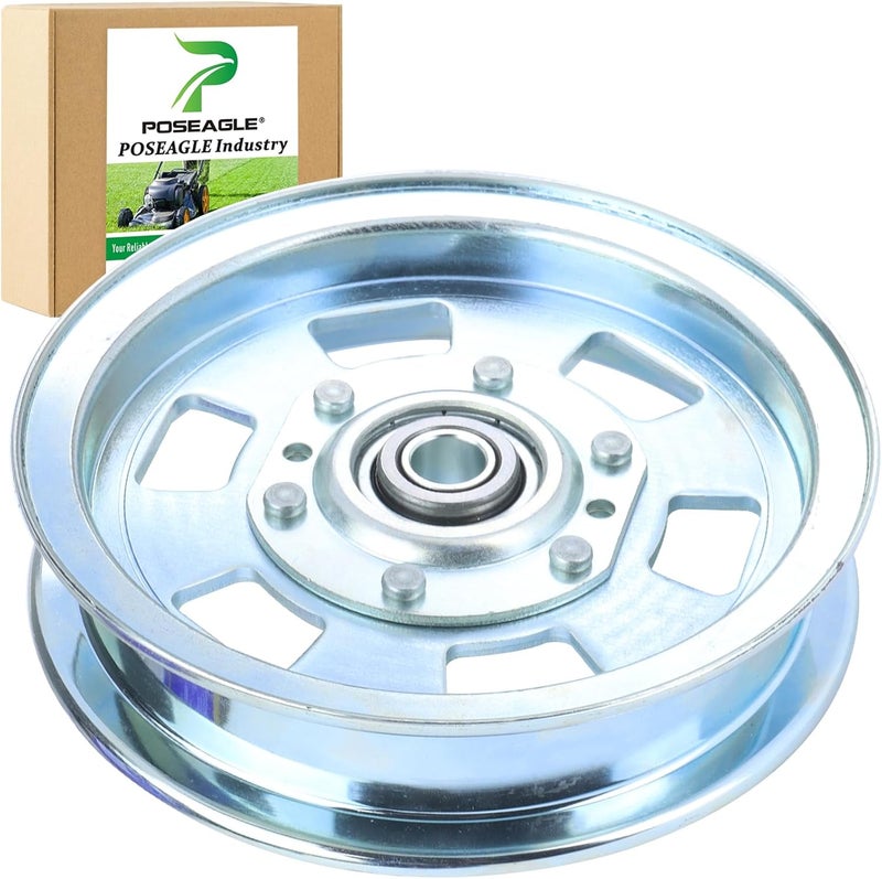 POSEAGLE 033-2000-00 Flat Idler Pulley Replaces Bad Boy 033-7201-00 033-7201-25 033-8000-00 Rotary 15422 for ZT Series 48", 50", 54"and 60"Decks, Outlaw 54", 61", 72" Decks, MZ Series 48", 54"Decks - Image 1